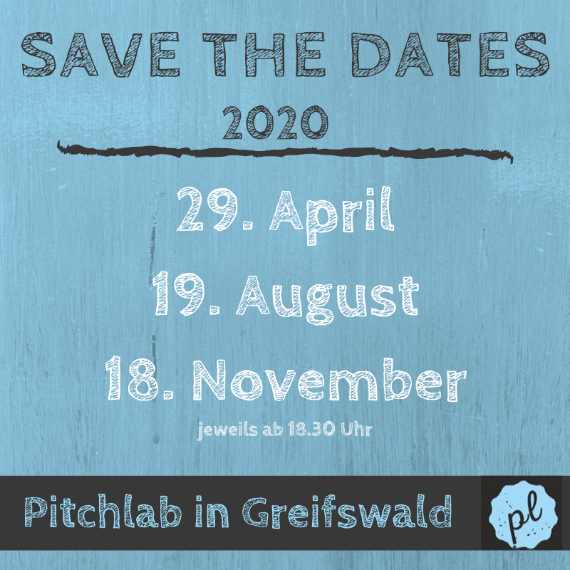 Save the dates PitchLab im Jahr 2020